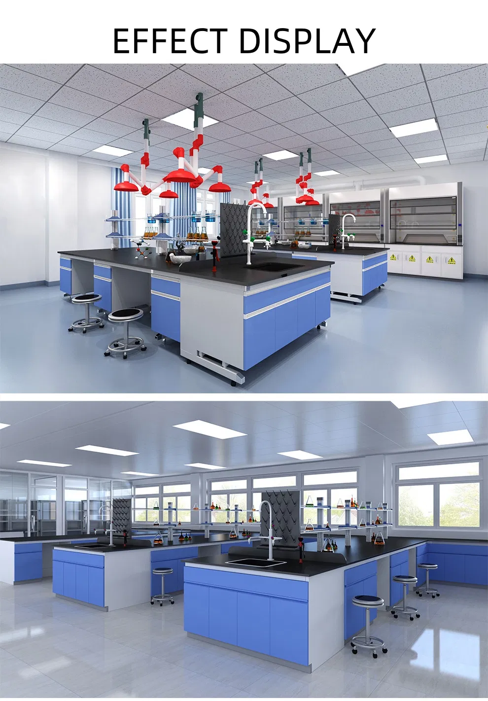 Banchi di laboratorio modulari in legno di acciaio Hong Kong Maniglia condivisa in C e maniglia in lega di alluminio di inserimento 5