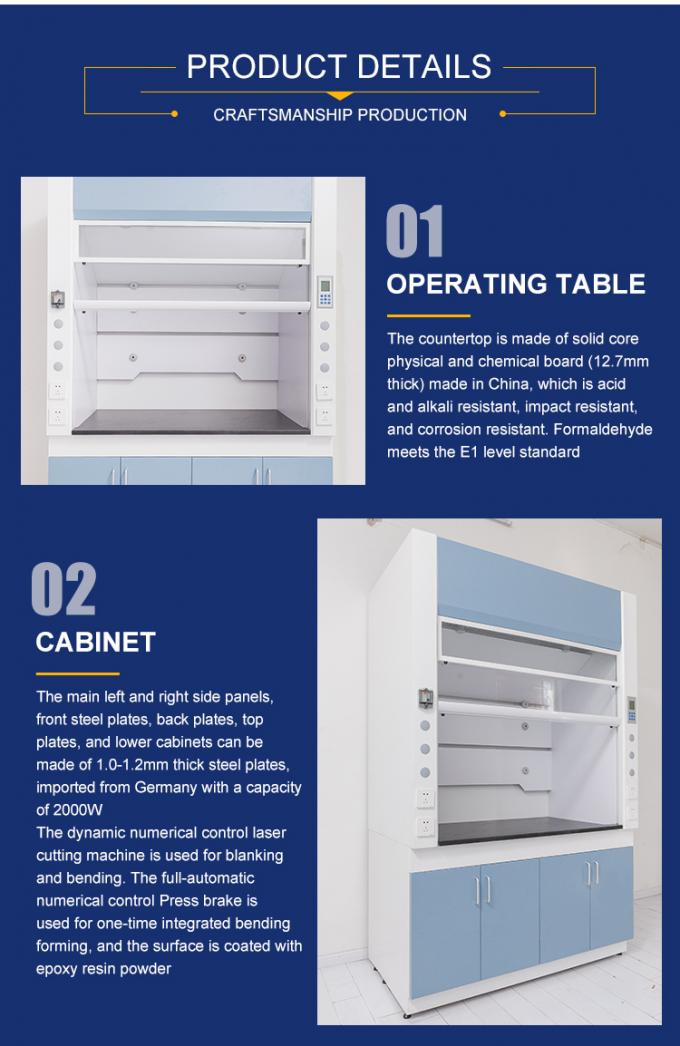 Cappuccio di fumo di laboratorio con filtro di carbonio attivo in vendita con caratteristiche personalizzate 2