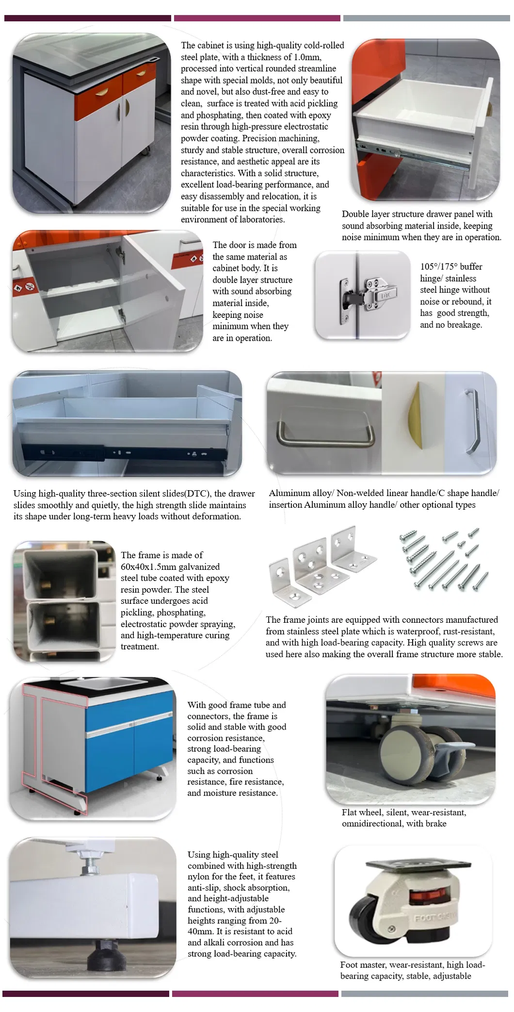 Miglior prezzo Produttori di mobili per laboratori di chimica Soluzione di banchi di lavoro di laboratorio ben progettati 2