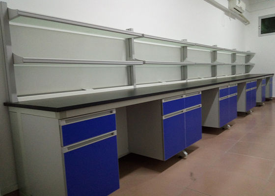 Buon prezzo Dimensione su misura mobilia di legno del banco di laboratorio con le anti maniglie di corrosione in linea