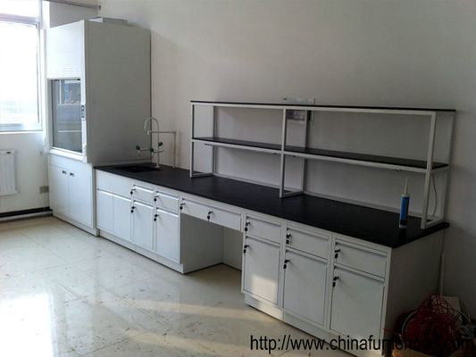 Buon prezzo Mobilia d'acciaio variopinta del laboratorio, Tabella di esperimento del banco di laboratorio di chimica in linea