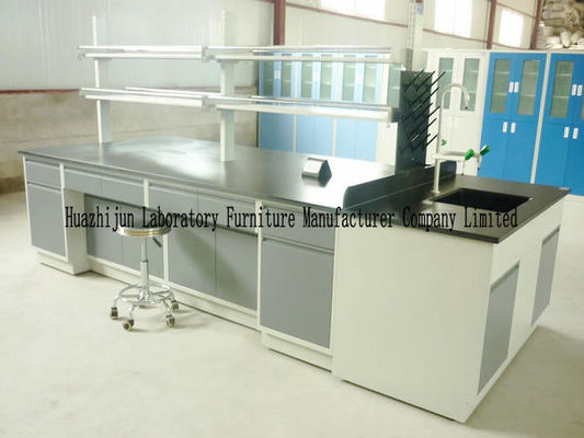 Buon prezzo L'ospedale ha laminato a freddo il banco di laboratorio d'acciaio, Tabella impermeabile dell'isola per il laboratorio in linea