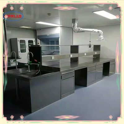Buon prezzo 1500*750*900MM banco di laboratorio in acciaio inossidabile progettato per laboratori in linea