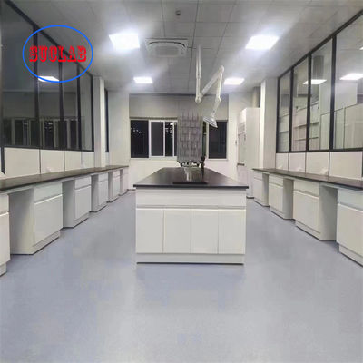 Buon prezzo Mobili di laboratorio per la chimica personalizzabili Tavoli rivestiti in polvere moderni Progettazione integrata in linea