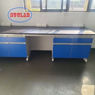 Buon prezzo Fabriche di banchi di laboratorio di chimica rettangolare per l'acciaio ospedaliero Legno/304 acciaio inossidabile/disegno personalizzato in linea