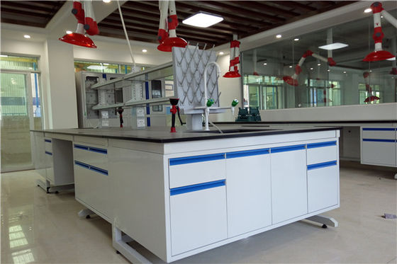 Buon prezzo Mobilie su ordine del laboratorio del banco dell'isola con l'unità di lavandino per la mobilia chimica del laboratorio in linea