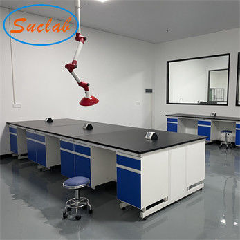 Buon prezzo 2022 blu fatti professionale su misura del banco di laboratorio laboratorio resistente chimico bianco grigio presentano i banchi da lavoro Manufaturers in linea