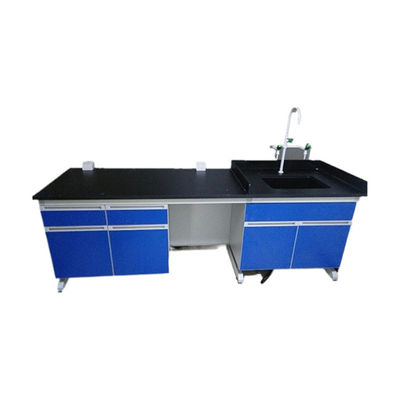 Buon prezzo Produttori di legno della mobilia del laboratorio di piano di lavoro blu dell'epossiresina per il laboratorio chimico facendo uso di in linea