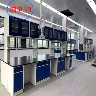 Buon prezzo Banco di laboratorio durevole della stazione di lavoro del laboratorio di resistenza chimica della costruzione metallica di buona qualità da vendere in linea
