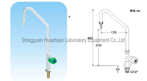 Buon prezzo Apparecchiature di laboratorio a porta singola, rubinetti per il collo del cigno, materiale di rame puro, approvato ISO in linea