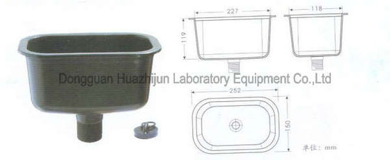 Buon prezzo Fittings di laboratorio per lavandini in PP, lavandino di laboratorio alcalino / resistente agli acidi in linea