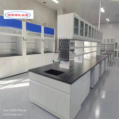 Buon prezzo banco di laboratorio di chimica come numero di aperture e ganci di disegno per una gestione efficiente del laboratorio in linea