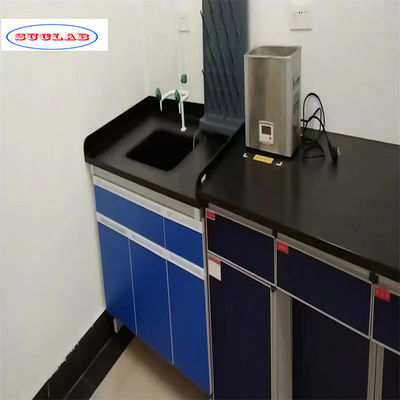 Buon prezzo banco di laboratorio di chimica in acciaio inossidabile con numero di compartimenti come disegno in linea