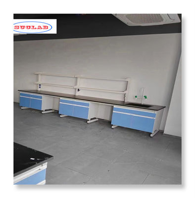 Buon prezzo 120 cm x 60 cm x 90 cm banco di laboratorio di chimica - superficie liscia - dotato di cassetti in linea