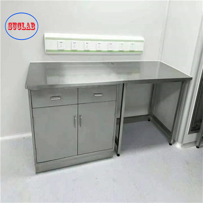 Buon prezzo Come disegno numero di scaffali banco di laboratorio in acciaio inossidabile con struttura integrata in linea