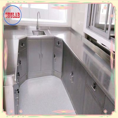 Buon prezzo Banco di laboratorio in acciaio inossidabile ISO9001 con numero di scaffali in linea