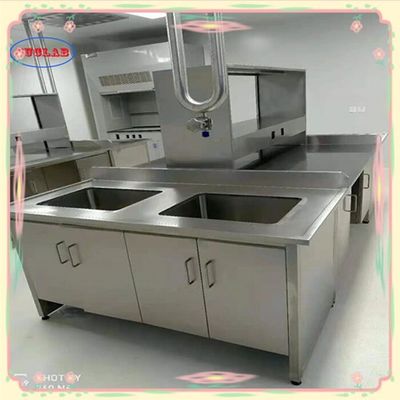 Buon prezzo In acciaio inossidabile argento banco di laboratorio mobili da laboratorio 1500*750*900MM in linea