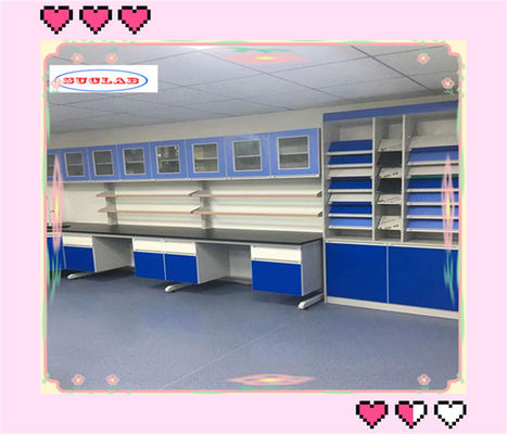 Buon prezzo Fenolica o resina epossidica foglio superiore banco di laboratorio di chimica banco di lavoro di laboratorio con scaffali in linea