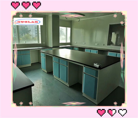 Buon prezzo Cassetto di acciaio banco di laboratorio di chimica mobili di laboratorio con lavastoviglie fenoliche 150 cm x 75 cm x 90 cm in linea