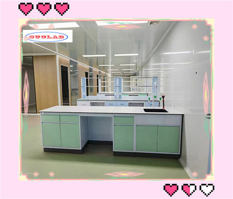 Buon prezzo Rivestimento con polvere epossidica banco di laboratorio di chimica rettangolare o personalizzato in linea