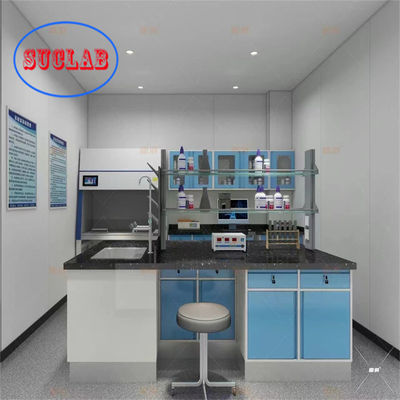 Buon prezzo 40*60*100mm Acciaio laminato a freddo rivestito con polvere di resina epossidica Casework di laboratorio di chimica in linea