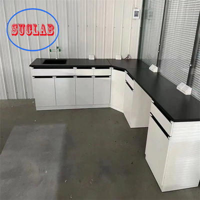 Buon prezzo Prezzi mobili da laboratorio In acciaio laminato a freddo con scaffale di vetro di 12 mm di spessore per laboratorio in linea