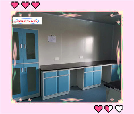 Buon prezzo Banchi di laboratorio di chimica multifunzionale Mobili da laboratorio modulari con copertura protettiva in linea