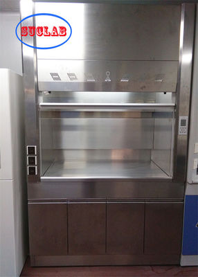 Buon prezzo Arredamento di laboratorio con tubo di scarico, armadio di ventilazione con sistema di vasca di lavaggio, allarmi visivi e luci a LED in linea