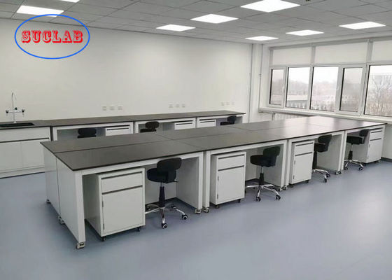 Buon prezzo Tavolo di laboratorio mobile personalizzato con armadietto mobili bianco per uso in laboratorio universitario in linea