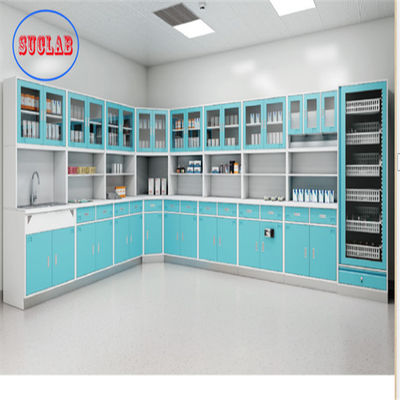 Buon prezzo Ospedale Clinica Arredamento Mural Disposable Armadio montato in acciaio inossidabile Maniglia 110 gradi Cerniera Bianco in linea