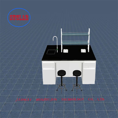 Buon prezzo Epoxy Resin Chemistry Lab Bench Manufactureres con armadio in legno di acciaio Armadio in ottone Rubinetto in vetro in linea