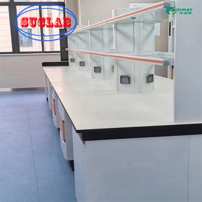 Buon prezzo Disegno di mobili di laboratorio di chimica scolastica lucidata con customizabili colori di conservazione e caratteristiche di sicurezza in linea