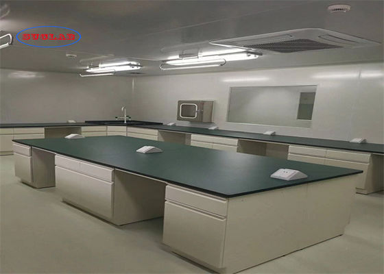 Buon prezzo Bench di laboratorio di chimica dell'acciaio Mobile di laboratorio di Hong Kong con presa a prova di schizzi multifunzionale e rubinetto in ottone in linea