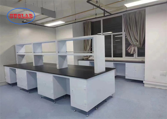 Buon prezzo Bench di laboratorio di chimica personalizzabile Vietnam con Silent Rail Phenolic Top in vari colori per l'ospedale scolastico in linea