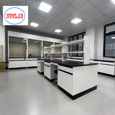 Buon prezzo Resistenza al fuoco Laboratorio chimico Banchetto di lavoro In acciaio In legno Mobili di laboratorio Cerniere Superficie laminata resistente alle sostanze chimiche in linea