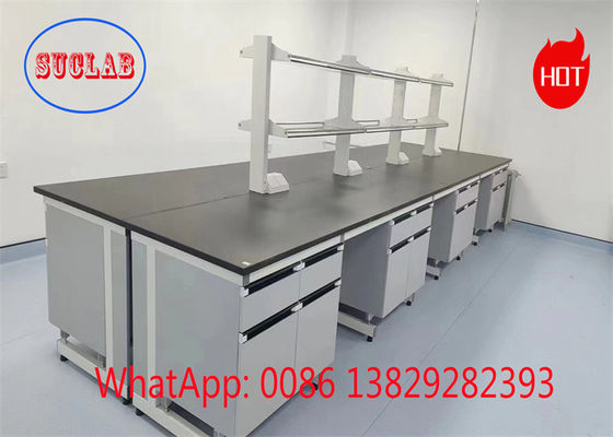 Buon prezzo Banchi di lavoro di laboratorio di chimica di qualità superiore Produttori di banchi di lavoro di laboratorio con sicurezza antincendio e resistenza chimica in linea
