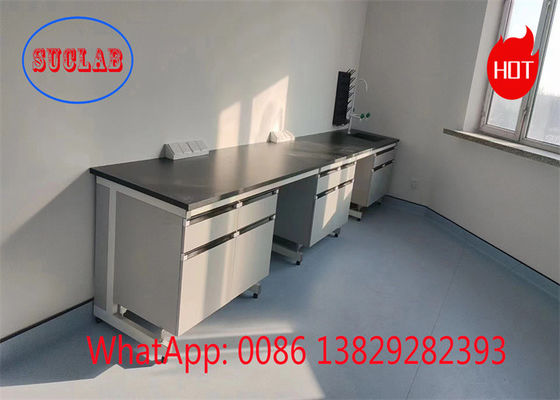 Buon prezzo Cornice in C resistente a sostanze chimiche Banchi di lavoro di laboratorio di chimica Banchi di lavoro per laboratorio scientifico con superficie di lavoro laminata in linea