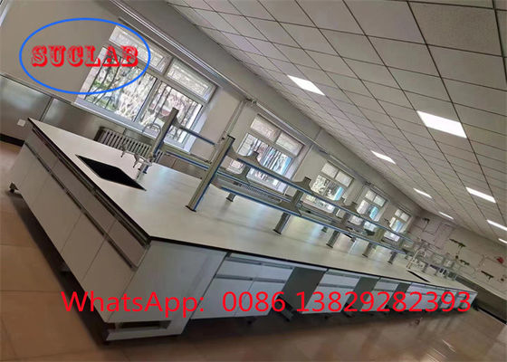 Buon prezzo Dimensioni standard Acciaio Legno Bianco Laboratorio di Chimica Banchi di lavoro Laboratorio Tavoli di lavoro Fabbricanti in linea