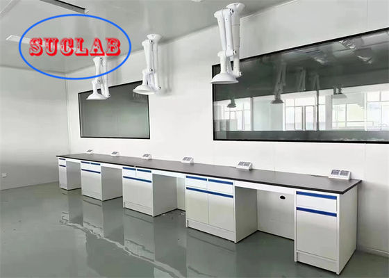 Buon prezzo All Steel Lab Workbench Hong Kong con DTC Rail Reagent Racks e scaffali in vetro regolabili in linea