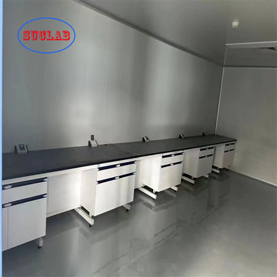 Buon prezzo Disegno di mobili di laboratorio modulari in legno di acciaio personalizzabile accettabile per OEM / ODM in linea