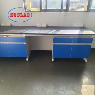 Buon prezzo Fabriche di banchi di laboratorio di chimica rettangolare per l'acciaio ospedaliero Legno/304 acciaio inossidabile/disegno personalizzato in linea