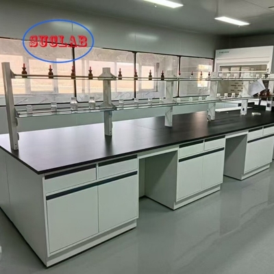 Buon prezzo OEM ODM banco di laboratorio di chimica importatori materiale in legno di acciaio per esperimenti in linea