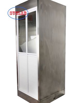 Buon prezzo Doccia oculare e doccia di sicurezza per emergenze industriali, con erogatore a flusso delicato e soffione doccia in acciaio inossidabile in linea