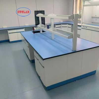 Buon prezzo Banchi da laboratorio di chimica con piano in resina fenolica personalizzati con cassetti per laboratori di test sui materiali in linea