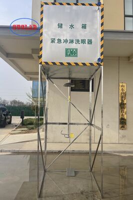 Buon prezzo Esclusivo Acciaio inossidabile di migliore qualità Chiuso di sicurezza doccia di emergenza Acciaio per gli occhi con stazione di sicurezza del serbatoio Ideale per impianti chimici e aree pericolose in linea